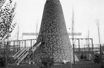 Der "Winkelturm" auf dem Gelände der Niedersächsischen Krafwerke Osnabrück A.G. (kurz "Nike") in Ibbenbüren Winkelturm Nike Ibbenbüren