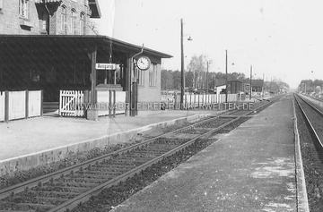 Momentaufnahme auf dem Weg zur Flakstellung in Achmer: Der Halener Bahnhof im März 1942. Bahnhof Halen 1942