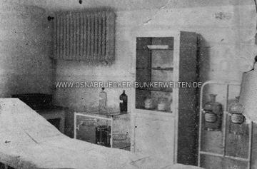 Behandlungsraum in der LS-Rettungsstelle Altstadt Arztraum Luftschutz-Rettungsstelle Altstadt Osnabrück
