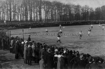 Die alte Wirkungsstätte des VfL Osnabrück in der Gartlage. Nach dem Umzug zur Scharnhorststraße entstand auf dem alten Sportplatz ein Zwangsarbeiterlager des Osnabrücker Kupfer- und Drahtwerks. VfL Osnabrück Stadion Gartlage