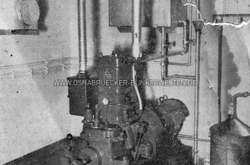 Ein Stromgenerator in der Luftschutz-Rettungsstelle Altstadt. Er konnte im Notfall die Energieversorgung der gesamten Rettungsstelle übernehmen. Stromgenerator Luftschutz-Rettungsstelle Altstadt Osnabrück