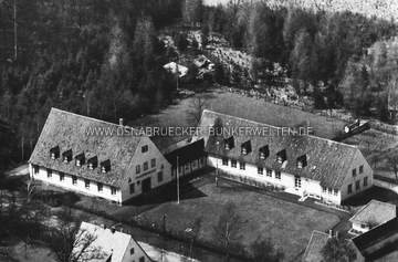 Das ehemalige HJ-Heim an der Wersener Straße bzw. Am Tannenhof als Jugendherberge in den 1950ern. Auf dem Gelände des Heims sollte 1944 ein Kleinhochbunker entstehen. Ehemaliges HJ-Heim an der Wersener Straße / Am Tannenhof