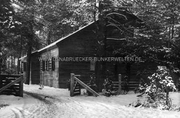 Wohlfahrtsbaracke des Fliegerhorstes Achmer bei Osnabrück, Standort unklar. Wohlfahrtsbaracke Fliegerhorst Achmer bei Osnabrück