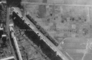 Vergrößerung der vorigen Aufnahme. Luftaufnahme Osnabrück-Sonnenhügel, April 1945