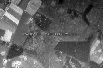 US-Luftaufnahme vom südwestlichen Bereich des Hörner Bruchs, 1945. US-Luftaufnahme Hörner Bruch 1945