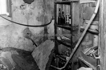 Bombenschaden im Keller Schloßstraße 39 in Osnabrück, Aufnahmedatum unklar. Bombenschaden Schloßstraße 39 Osnabrück