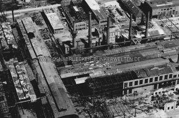 Luftaufnahme der Klöckner-Werke Osnabrück aus dem Jahr 1945 Luftaufnahme Klöckner Osnabrück 1945