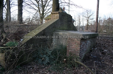 Standardisiertes Eingangsbauwerk des Reichsbahn-Deckungsgrabens am Eversburger Bahnhof. Eingangsbauwerk des Deckungsgrabens am Eversburger Bahnhof